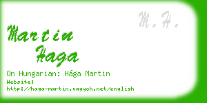 martin haga business card