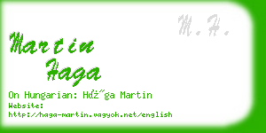 martin haga business card